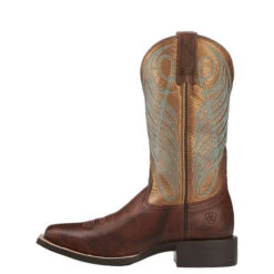 Ariat Round Up Wide Square Toe Western Boot -Horseback Riding Clothing Store 10016317 side 00197 74673.1663186562