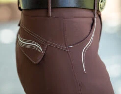FITS Abbey Knee Patch Tread Breeches -Horseback Riding Clothing Store A636Abbey kp Mahogany hip fits 29134.1659368769