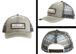 Rock & Roll Denim Patch Logo Caps -Horseback Riding Clothing Store CBC9506 rr denim ball cap grey blue plaid 47072.1677359299