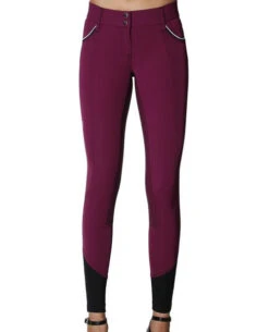 GhoDho Adena Breeches Grip Full Seat -Horseback Riding Clothing Store adena fs grip breech plum front ghodho 12661.1656450101