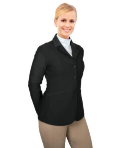 Ovation AirFlex Show Coat -Horseback Riding Clothing Store airflex show coat black front 471043 ovation 55107.1624991062