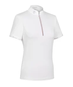 Samshield Aloise Competition Shirt Short Sleeve -Horseback Riding Clothing Store aloise show shirt SS white rose gold front ALOISE samshield 58999.1654295641
