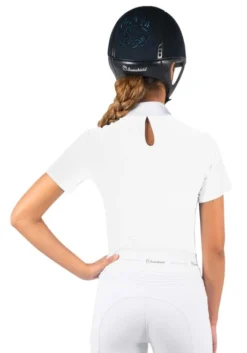 Samshield Aloise Competition Shirt Short Sleeve -Horseback Riding Clothing Store aloise show shirt ss white tone back ALOISE T T samshield 28618.1654294773