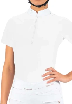 Samshield Aloise Competition Shirt Short Sleeve -Horseback Riding Clothing Store aloise show shirt ss white tone detail ALOISE T T samshield 82508.1654295647