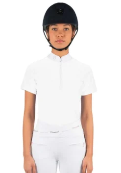 Samshield Aloise Competition Shirt Short Sleeve -Horseback Riding Clothing Store aloise show shirt ss white tone front ALOISE T T samshield 85832.1654294808