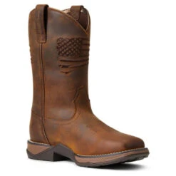 Ariat Anthem Patriot Waterproof Western Boot -Horseback Riding Clothing Store anthem patriot h20 distressed brown inside 10040369 ariat 10567.1663186440