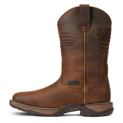 Ariat Anthem Patriot Waterproof Western Boot -Horseback Riding Clothing Store anthem patriot h20 distressed brown outside 10040369 ariat 29485.1663183022