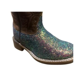 Kids Smoky Mountain Ariel Glitter Boots -Horseback Riding Clothing Store ariel glitter square toe glitter foot2 3077 smoky mtn 94488.1628888000