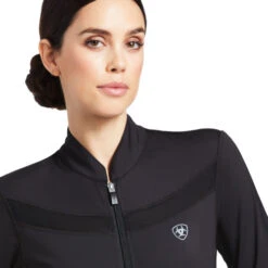 Ariat Ascent Full Zip Sweatshirt 12 Ariat Ascent Full Zip Sweatshirt -Horseback Riding Clothing Store ascent zip sweatshirt black front detail 10039435 ariat 73804.1645568921
