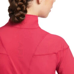 Ariat Auburn Quarter Zip Baselayer -Horseback Riding Clothing Store auburn 1 4 zip baselayer red bud back yoke 10039495 ariat 12573.1662078821