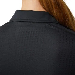 Ariat Bandera Zip Polo -Horseback Riding Clothing Store bandera zip polo black back shoulders 10043379 ariat 12058.1677205518