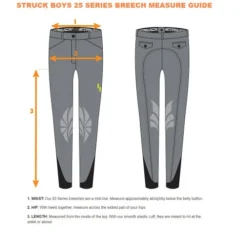 Boys Struck 25 Series Breeches -Horseback Riding Clothing Store boys 25 series breech measure guide struck 47281.1653763994