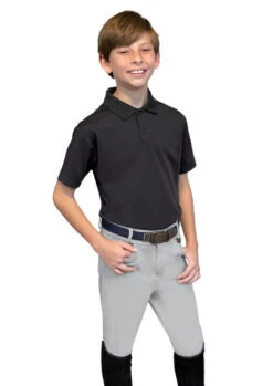 Boys Ovation Softflex 4-Pocket Breeches -Horseback Riding Clothing Store boys 4 pocket breech grey rider 471205 ovation 04500.1626211305