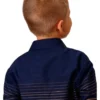 Boys Roper Border Stripe Snap Shirt