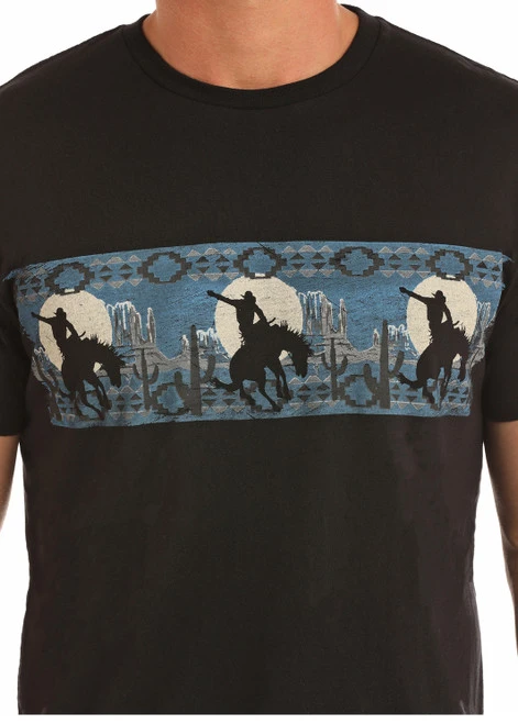 R&R Denim Bronc Border Tee 1 R&R Denim Bronc Border Tee