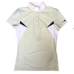 RG Button Competition Polo Short Sleeve -Horseback Riding Clothing Store button competition polo SS green front POW003 JS001 5H00 RG 98152.1670025205