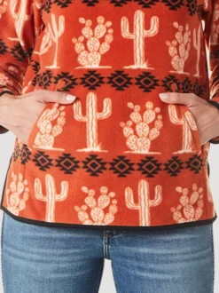 Wrangler Cactus 1/4 Zip Fleece Pullover -Horseback Riding Clothing Store cactus fleece pullover pocket 112335656 wrangler 51319.1689443430