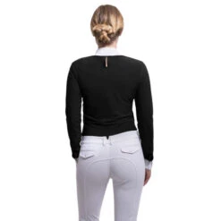 Samshield Camille Show Shirt Long Sleeve -Horseback Riding Clothing Store camille show ls black back CAMILLE samsheild 53292.1638828723