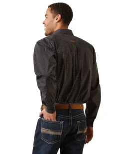 Men's Ariat Dover Classic Fit Shirt -Horseback Riding Clothing Store casual series dover ls black back 10043923 ariat 45823.1676066240