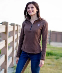 Goode Rider Chill Out Fleece Top -Horseback Riding Clothing Store chill out fleece top chocolate lifestyle 18160 4072 goode rider 05557.1666131400