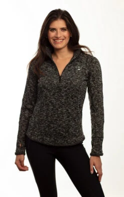 Goode Rider Chill Out Fleece Top -Horseback Riding Clothing Store chill out fleece top heather black front 18160 4059 goode rider 47868.1673542698