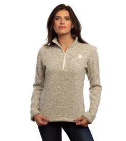 Goode Rider Chill Out Fleece Top -Horseback Riding Clothing Store chill out fleece top heather oatmeal front1 18160 4072 goode rider 19283.1673542697