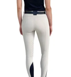 Equiline Cleac Knee Grip Breeches -Horseback Riding Clothing Store cleac knee grip breech beige back equiline 53140.1639079960