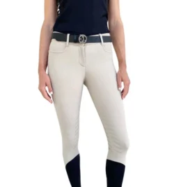 Equiline Cleac Knee Grip Breeches -Horseback Riding Clothing Store cleac knee grip breech beige front equiline 80434.1639079949