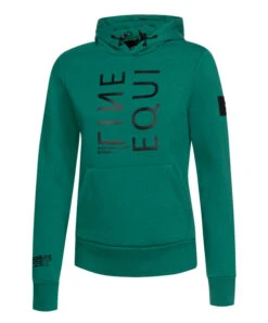 Equiline ClemaC Pullover Hoodie -Horseback Riding Clothing Store clemac pullover hoodie pepr.grn front R09780 611 equiline 90299.1667871383