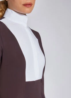 Cavalleria Toscana Hunter Competition Shirt Long Sleeve -Horseback Riding Clothing Store competition LS poplin bib dk purple bib CAD191 JE002 3A00 CT 43987.1690564915