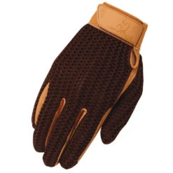 Heritage Crochet Riding Gloves -Horseback Riding Clothing Store crochet riding glove brown HG275 heritage gloves 28912.1643407638