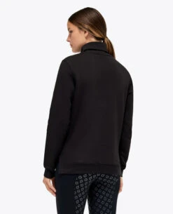 Cavalleria Toscana Embossed Turtleneck Pullover -Horseback Riding Clothing Store ct emboss turtleneck pullover black back FED106 CO100 9999 cavalleria toscana 85104.1664055544