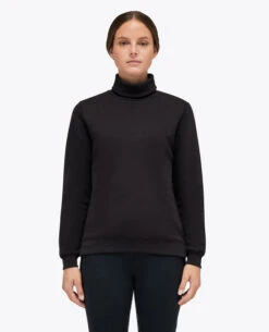 Cavalleria Toscana Embossed Turtleneck Pullover -Horseback Riding Clothing Store ct emboss turtleneck pullover black front FED106 CO100 9999 cavalleria toscana 28201.1664063454