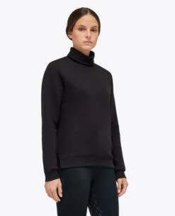 Cavalleria Toscana Embossed Turtleneck Pullover -Horseback Riding Clothing Store ct emboss turtleneck pullover black side FED106 CO100 9999 cavalleria toscana 59919.1664055435