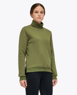 Cavalleria Toscana Embossed Turtleneck Pullover -Horseback Riding Clothing Store ct emboss turtleneck pullover fl.green side FED106 CO100 5E00 cavalleria toscana 49658.1664055520