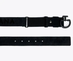 Cavalleria Toscana Logo Chamois Belt -Horseback Riding Clothing Store ct logo suede belt black ends CIN099 PE024 9999 CT 04356.1670721447