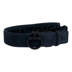 Cavalleria Toscana Logo Chamois Belt -Horseback Riding Clothing Store ct logo suede belt navy CIN100 PE024 7901 CT 83120.1670721105