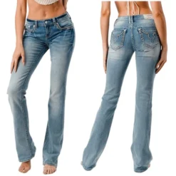 Grace In LA Jr Fit Steer Head Pocket Jeans 11 Grace In LA Jr Fit Steer Head Pocket Jeans -Horseback Riding Clothing Store easy fit horseshoe front back EB51780 grace LA 1 08205.1689631895