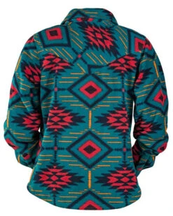 Outback Trading Eleanor Print Big Shirt -Horseback Riding Clothing Store elanor big shirt teal back 42185 outback 49394.1664563159