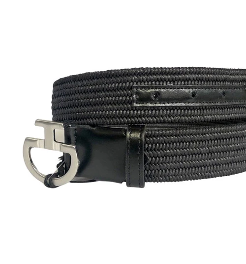Cavalleria Toscana Elastic CT Clasp Belt Leather Trim 2 Cavalleria Toscana Elastic CT Clasp Belt Leather Trim - Image 2