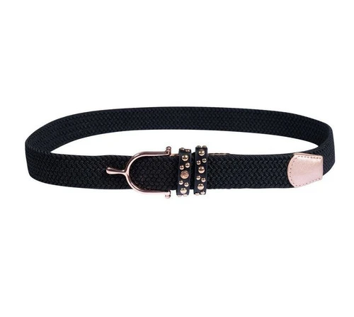 HKM Rose Gold Glamour Elastic Belt 1 HKM Rose Gold Glamour Elastic Belt