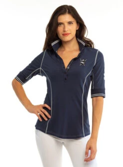 Goode Rider Elite Polo 7 Goode Rider Elite Polo -Horseback Riding Clothing Store elite polo navy front 18003 2029 goode rider 89063.1684532735