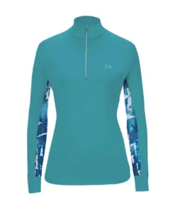 RJ Classics Ella 37.5 Training Shirt -Horseback Riding Clothing Store ella 37.5 LS maui blue front EL521 rjclassics 86334.1652039514