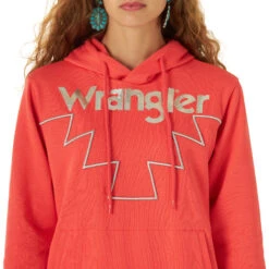 Wrangler Geo Hoodie 9 Wrangler Geo Hoodie -Horseback Riding Clothing Store geo hoodie dark pink detail 112317323 wrangler 80613.1656709559