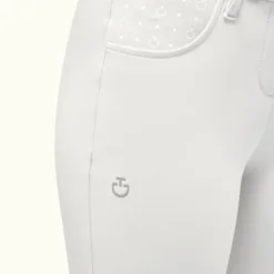 Girls Cavalleria Toscana CT Motif Print Breeches -Horseback Riding Clothing Store girls CT motif breech white pocket PAA020 JE010 0001 CT 20463.1685034694
