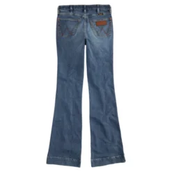 Wrangler Retro Green High Rise Trouser Jean -Horseback Riding Clothing Store green high rise trouser denim hero back 112317722 wrangler 57135.1670538170