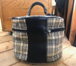 Baker 5/A Hat Carrier Helmet Bag 7 Baker 5/A Hat Carrier Helmet Bag -Horseback Riding Clothing Store helmet bag tan black leather back baker 94928.1672948910