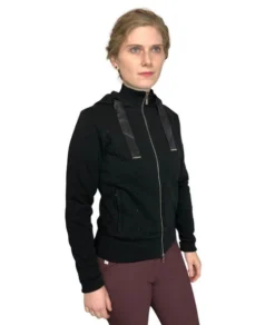 Equiline GlareG Rhinestone Hoodie -Horseback Riding Clothing Store hoodie black side mindy equiline 97678.1667609050