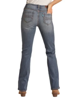 Rock & Roll Hooey Mid Rise Jean -Horseback Riding Clothing Store hooey jeans mid rise vintage back HYWD4MR16B rr denim 09790.1678312734