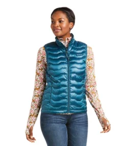 Ariat Ideal 3.0 Down Vest -Horseback Riding Clothing Store ideal 3.0 down vest iridium teal front 10037649 ariat 43029.1641429102